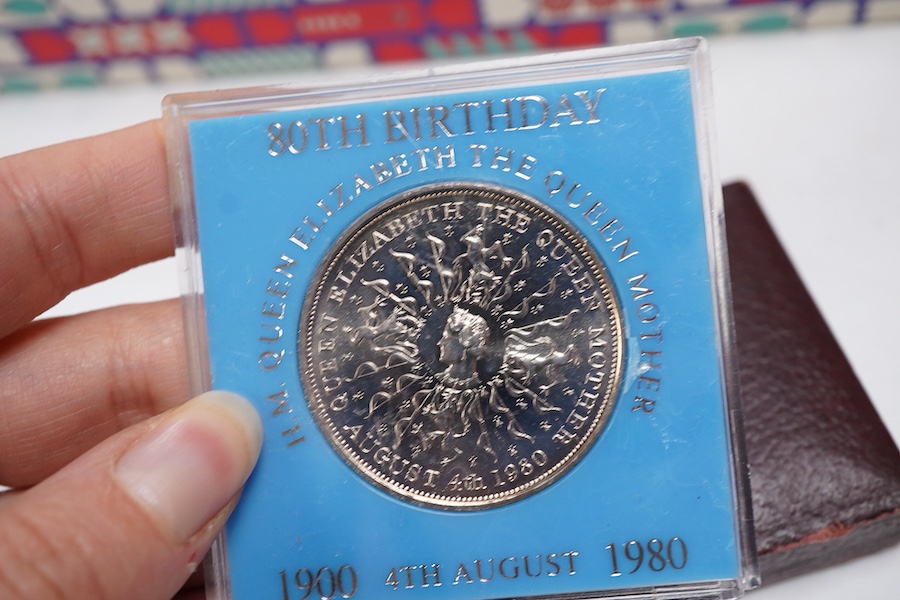 A group of silver etc. medals